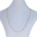 14K Solid White Gold Box Necklace Real Gold Chain by DailySale