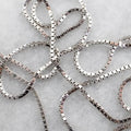 14K Solid White Gold Box Necklace Real Gold Chain by DailySale