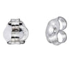 14K Solid White Gold Earring Backs Medium