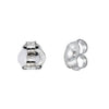 14K Solid White Gold Earring Backs Pieces Highly Polished Medium Size