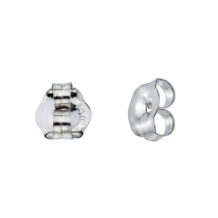 14K Solid White Gold Earring Backs Pieces Highly Polished Medium Size by DailySale
