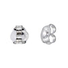 14K Solid White Gold Medium Butterfly Earring Backs
