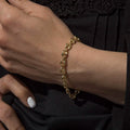 14K Solid Yellow Gold 3mm Puff Mariner Link Necklace Bracelet with Lobster Clasp by DailySale