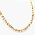 14K Solid Yellow Gold 3mm Puff Mariner Link Necklace Bracelet with Lobster Clasp by DailySale
