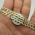 14K Solid Yellow Gold 4mm Curb Cuban Chain Link Pendant Necklace by DailySale