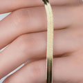 14K Solid Yellow Gold 8" 4.00MM Herringbone Bracelet by DailySale