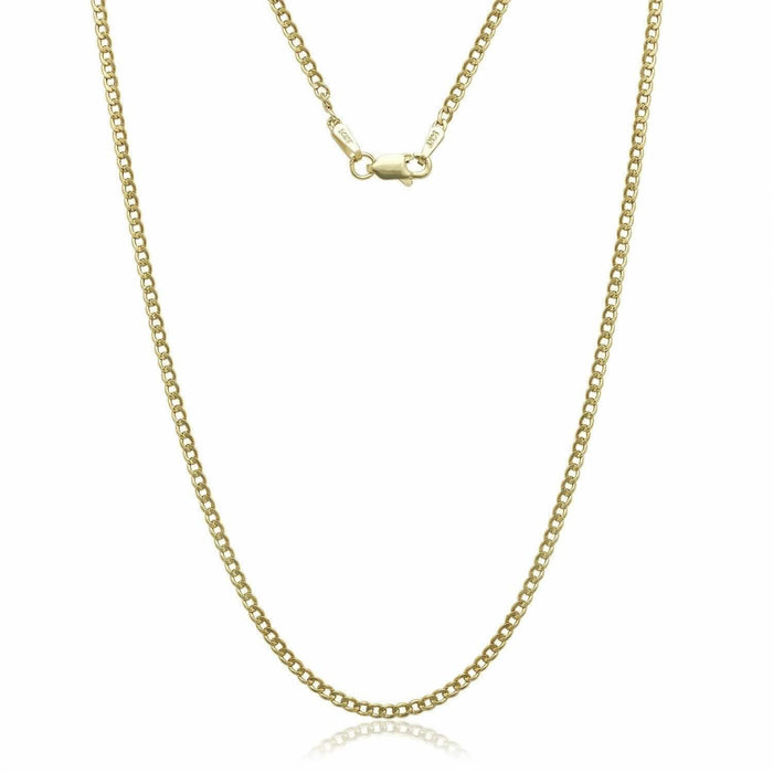 14k Solid Yellow Gold Cuban Link Chain Necklace - Assorted Sizes by DailySale