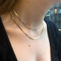 14K Solid Yellow Gold High Polish Herringbone Necklace Chain 2mm by DailySale