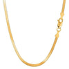 14k Solid Yellow Gold High Polish Herringbone Necklace Chain 3mm