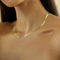 14k Solid Yellow Gold High Polish Herringbone Necklace Chain 3mm by DailySale