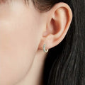 14K Solid Yellow Gold Round Huggies Hoops Earrings 11mm by DailySale
