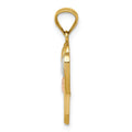 14K Two Tone Heart in Heart Pendant by Fine Color Jewels