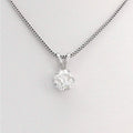 14K White Gold 1Ct Round European Cut Solitaire Diamond Pendant Necklace by DailySale