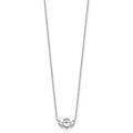 14k White Gold Claddagh Necklace by Fine Color Jewels