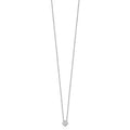 14K White Gold Four Leaf Clover Charm Pendant by Fine Color Jewels
