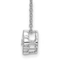 14K White Gold Four Leaf Clover Charm Pendant by Fine Color Jewels