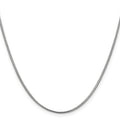 14K White Gold Franco 1.1 mm Chain 18-inch by Fine Color Jewels