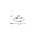 14k White Gold Irish Claddagh Ring by Fine Color Jewels