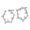 14K White Gold Lab Diamond Circular Post Earrings