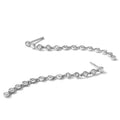 14K White Gold Lab Diamond Dangle Post Earrings by Fine Color Jewels