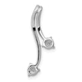 14K White Gold Lab Diamond Fashion Pendant by Fine Color Jewels