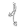 14K White Gold Lab Diamond Fashion Pendant by Fine Color Jewels
