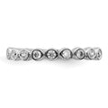 14K White Gold Lab Diamond Half Eternity Ring by Fine Color Jewels