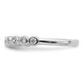 14K White Gold Lab Diamond Half Eternity Ring by Fine Color Jewels