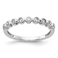 14K White Gold Lab Diamond Half Eternity Ring by Fine Color Jewels
