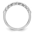 14K White Gold Lab Diamond Half Eternity Ring by Fine Color Jewels