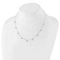 14K White Gold Lab Diamond Layering Necklace by Fine Color Jewels