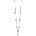14K White Gold Lab Diamond Layering Necklace by Fine Color Jewels