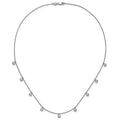 14K White Gold Lab Diamond Layering Necklace by Fine Color Jewels