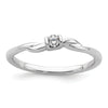14k White Gold Lab Diamond Solitaire Engagement Ring 1/15 carat