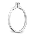 14k White Gold Lab Diamond Solitaire Engagement Ring 1/15 carat by Fine Color Jewels