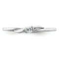 14k White Gold Lab Diamond Solitaire Engagement Ring 1/15 carat by Fine Color Jewels