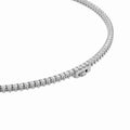 14K White Gold Lab Grown Diamond Graduated Riviera Necklace by Fine Color Jewels