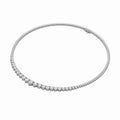 14K White Gold Lab Grown Diamond Graduated Riviera Necklace by Fine Color Jewels