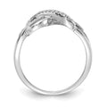 14k White Gold Lab Grown Diamond Infinity Symbol Ring by Fine Color Jewels