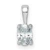 14K White Gold Lab Grown Diamond Oval Solitaire Pendant