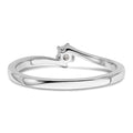 14k White Gold Lab Grown Diamond Petite Solitaire Engagement Ring 1/8 carat by Fine Color Jewels