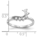 14K White Gold Lab Grown Diamond Ring by Fine Color Jewels