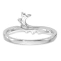 14K White Gold Lab Grown Diamond Ring by Fine Color Jewels