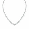 14K White Gold Lab Grown Diamond Riviera Necklace