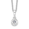 14K White Gold Lab Grown Diamond Solitaire Necklace