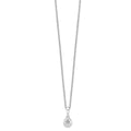 14K White Gold Lab Grown Diamond Solitaire Necklace by Fine Color Jewels