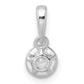 14K White Gold Lab Grown Diamond Solitaire Necklace by Fine Color Jewels