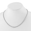14k White Gold Lab Grown Diamond Tennis Necklace 6 1/2 ctw by Fine Color Jewels