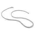 14k White Gold Lab Grown Diamond Tennis Necklace 6 1/2 ctw by Fine Color Jewels