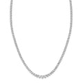 14k White Gold Lab Grown Diamond Tennis Necklace 6 1/2 ctw by Fine Color Jewels